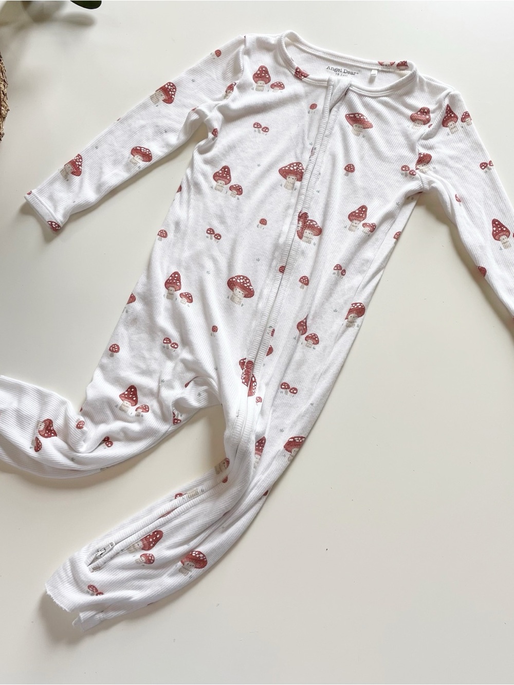 Angel Dear Mushroom Modal Zip Romper | 18-24 (Read Description)